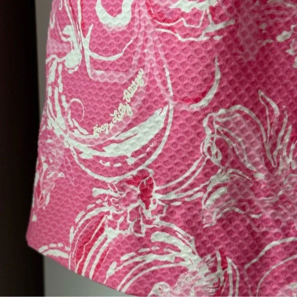 🩷 LILY PULITZER X GOOP COLLAB PINK FLORAL PREPPY GIRLY MINI DRESS WITH POCKETS - Picture 8 of 11